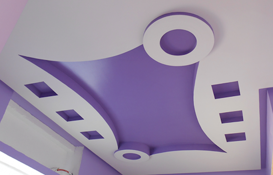 Фотопечать под люстру на натяжной потолок