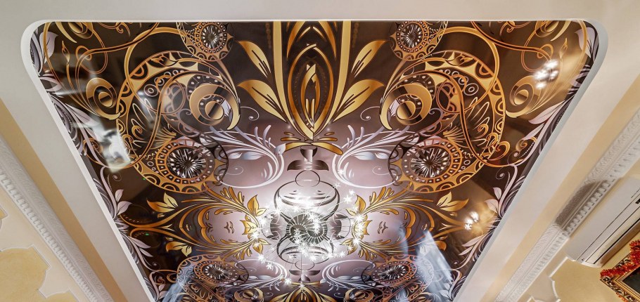Натяжные потолки абстракция