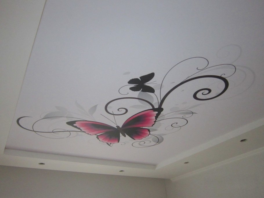Натяжные потолки с рисунком