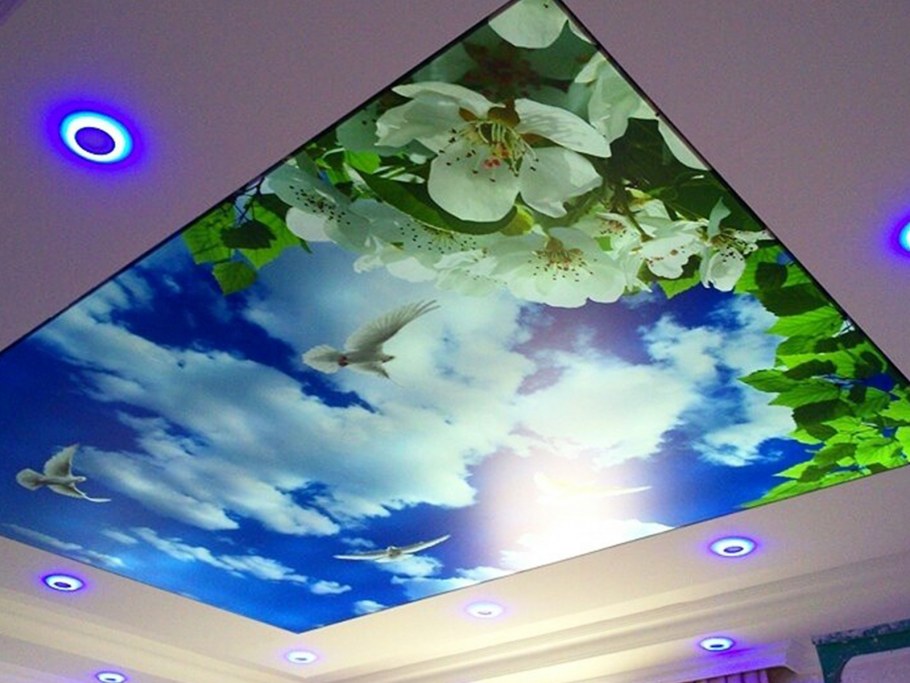 Натяжные потолки абстракция