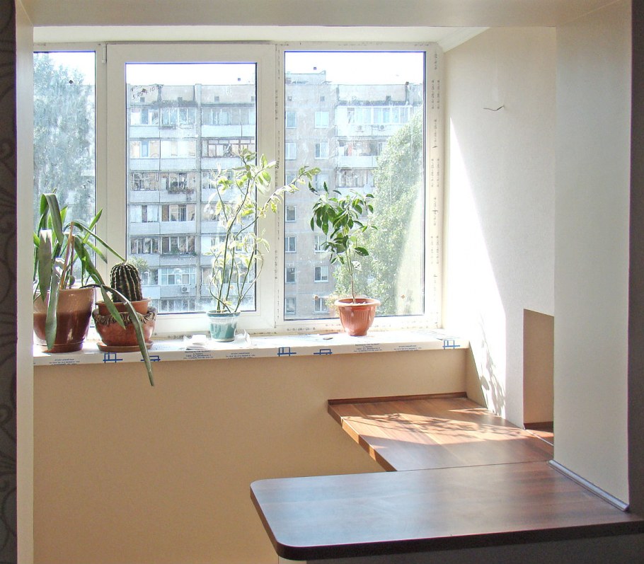 Отделка совмещенного балкона