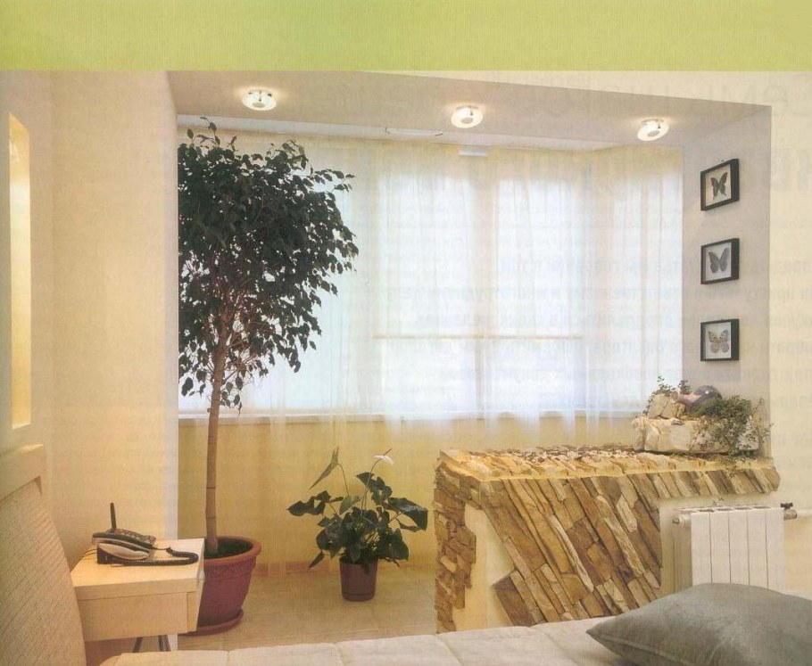 Лоджия совмещенная с залом