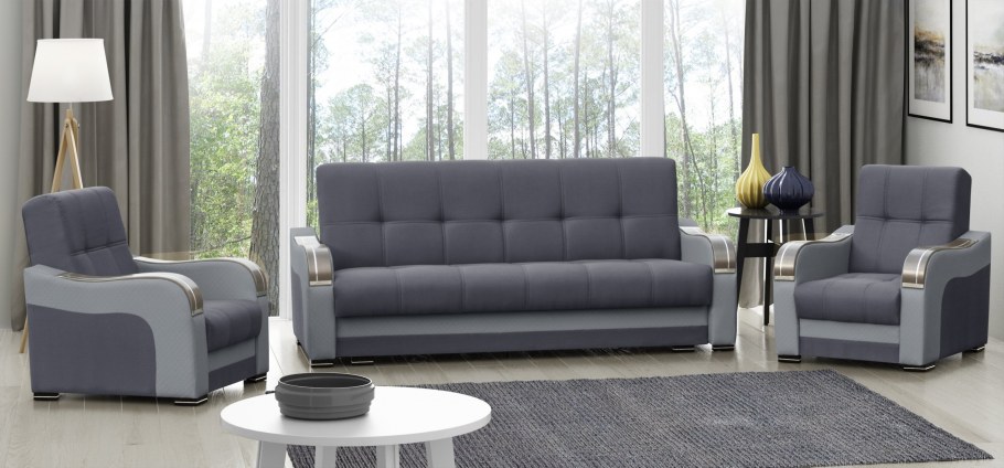 Комплект мягкой мебели в интерьере