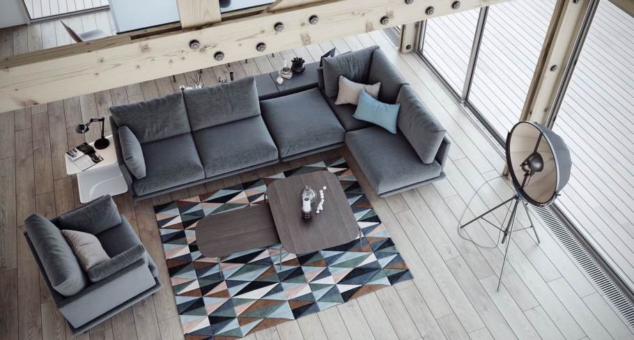 Светло коричневый кожаный диван