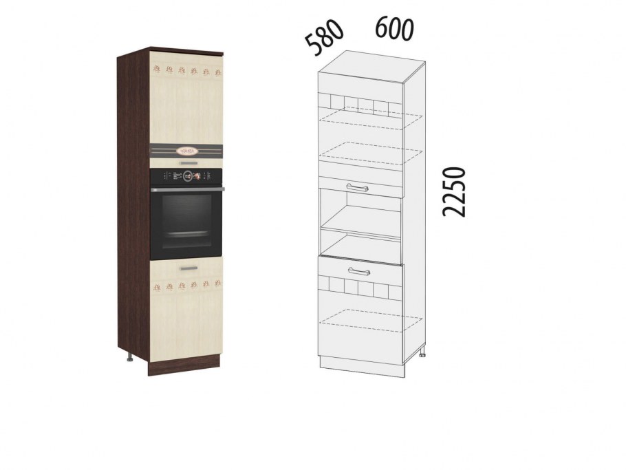 Пенал напольный "Стендмебель" ШПД 600