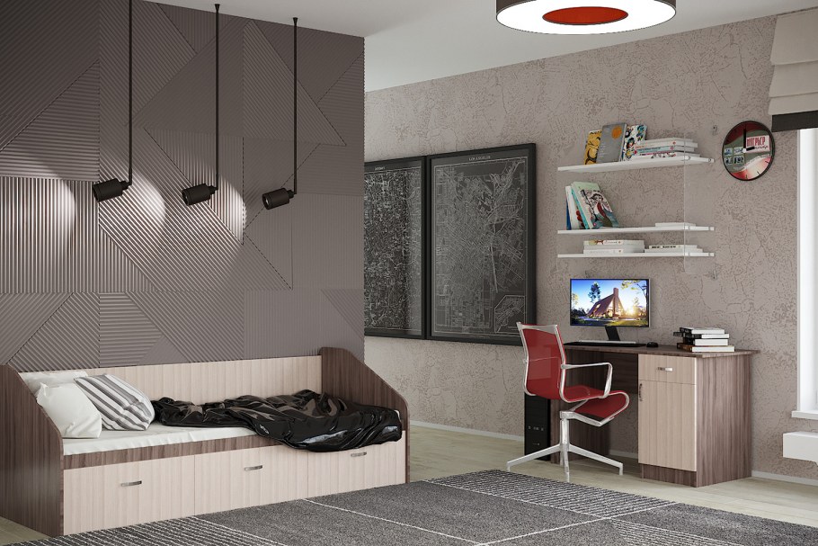 Кровать Ронда кр2я-080 интерьер