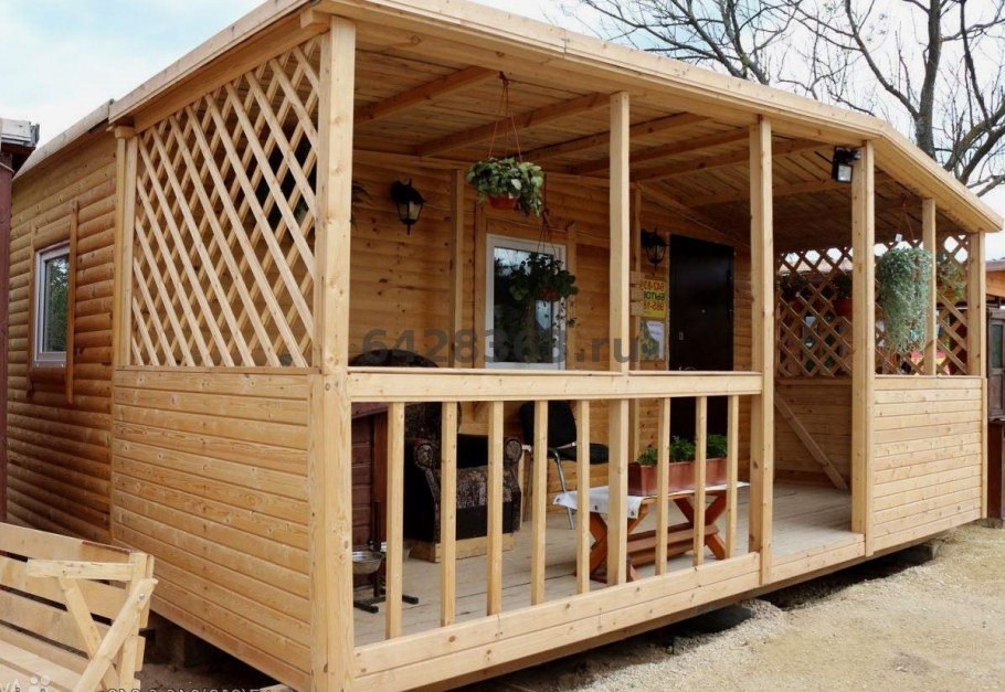 Беседка пристроенная