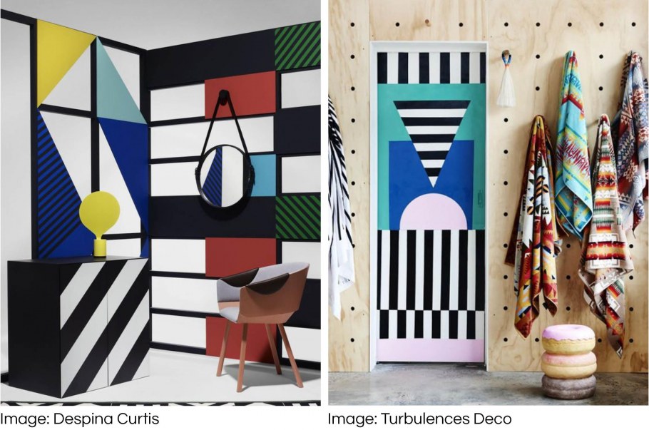 Шкаф в стиле Мемфис