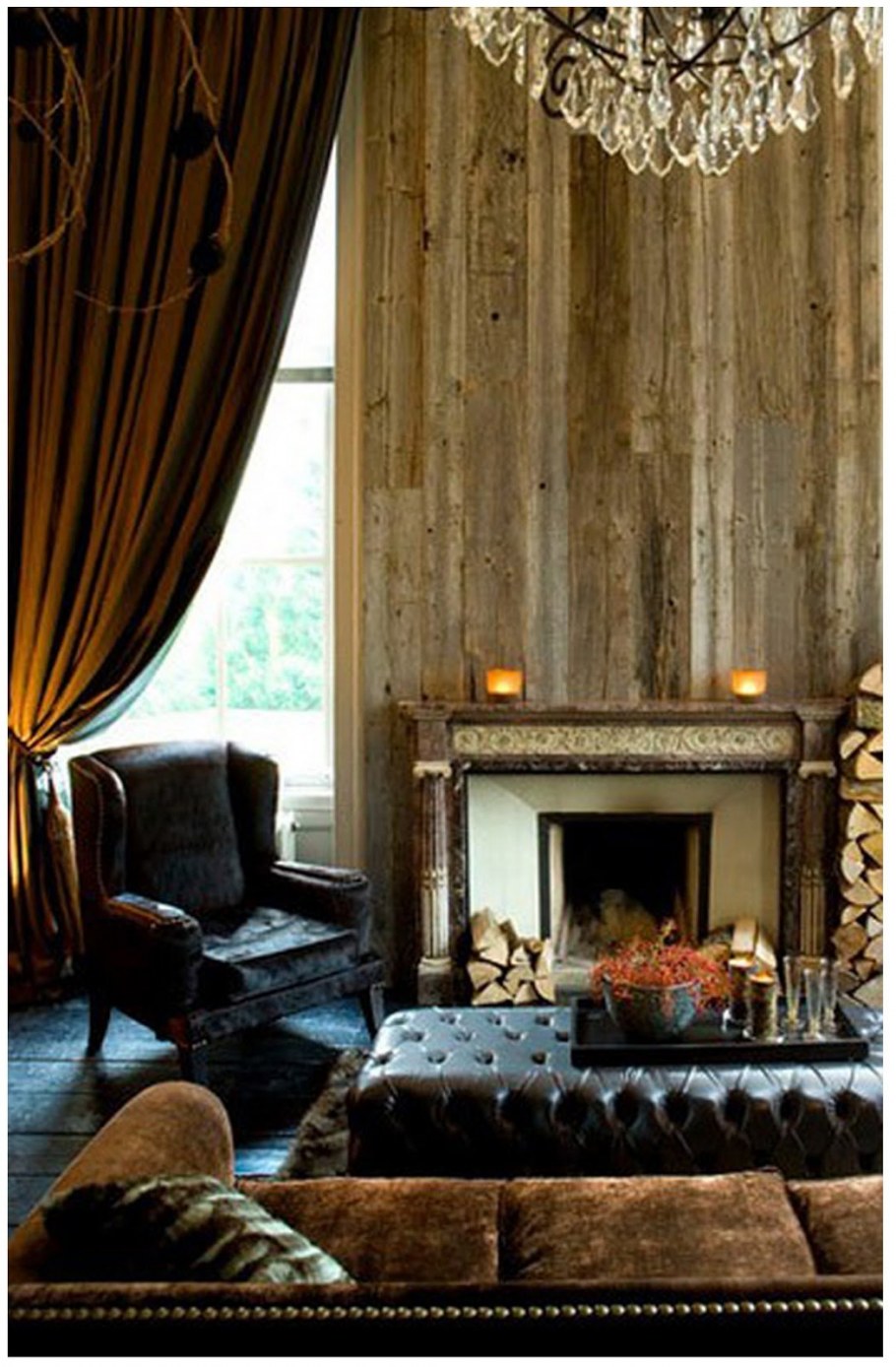 Шторы для каминного зала