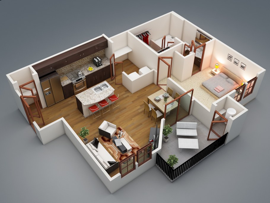 План квартиры 3d