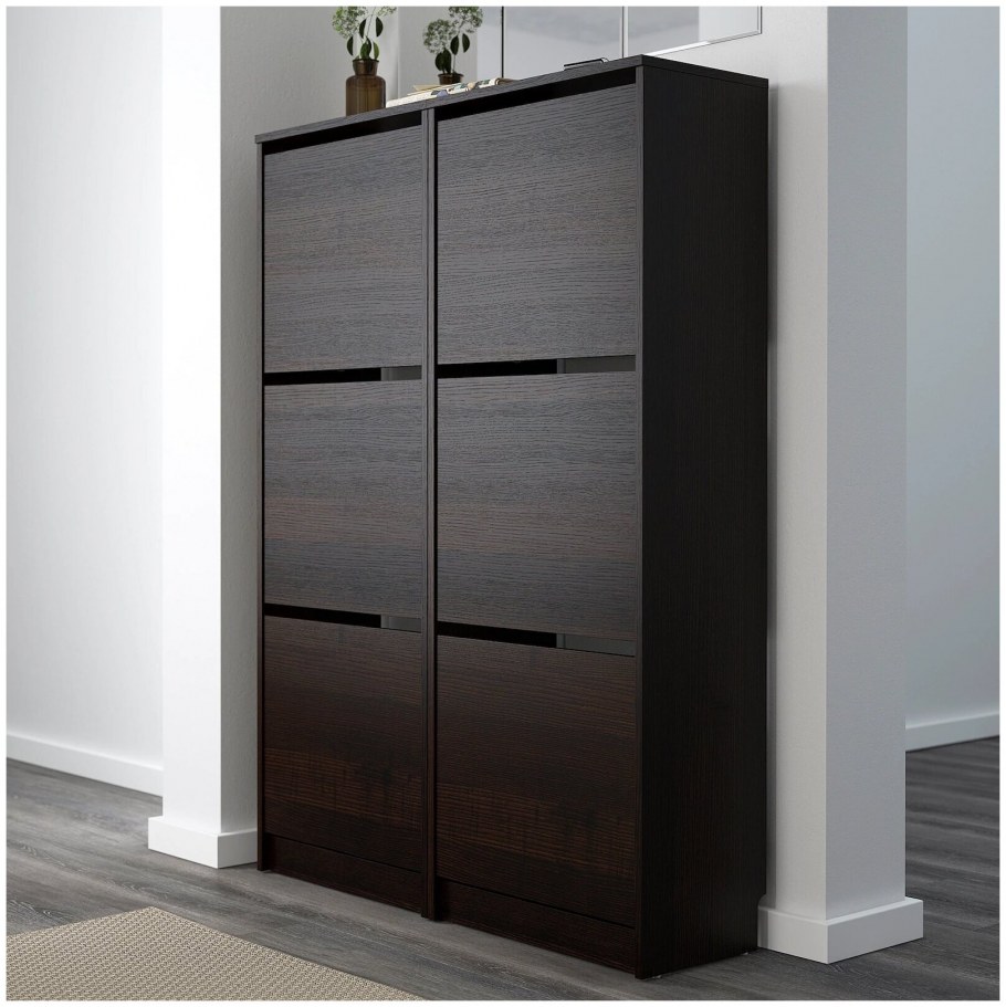 ХЕМНЭС галошница с 2 отделениями, белый, 89x127 см