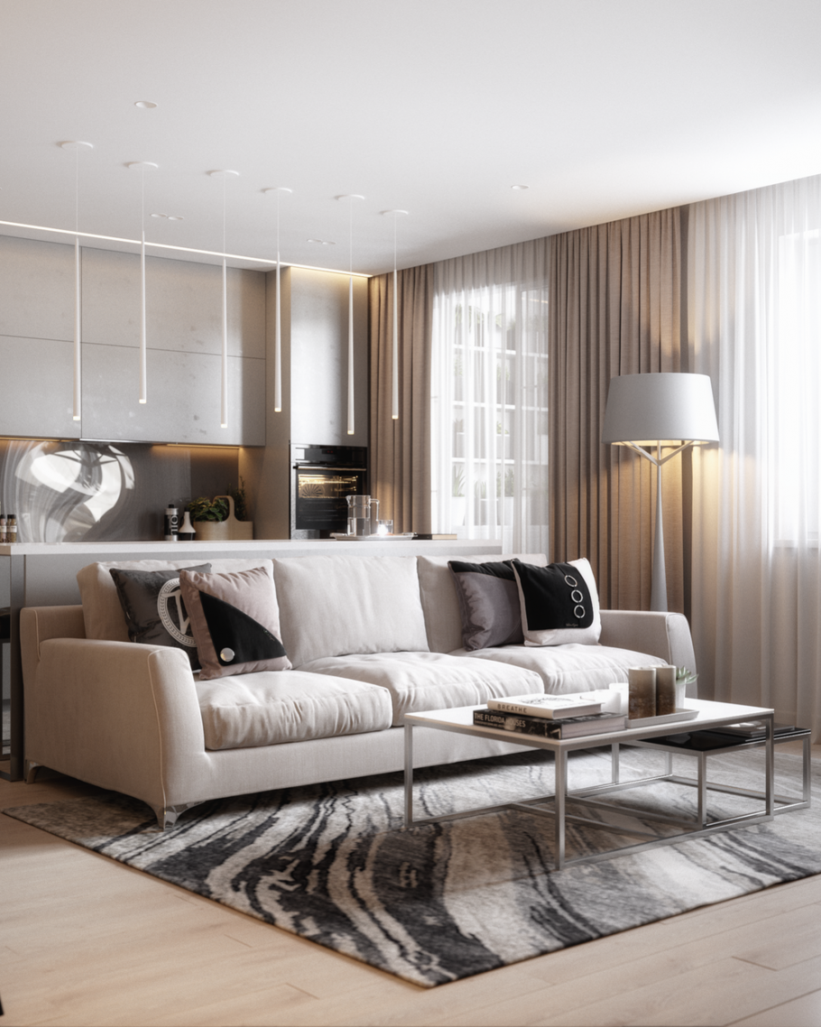 Современный белый интерьер