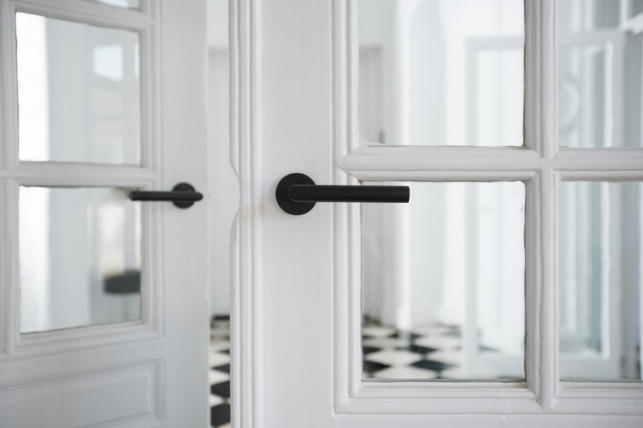 Межкомнатные двери белые с черным коробкой