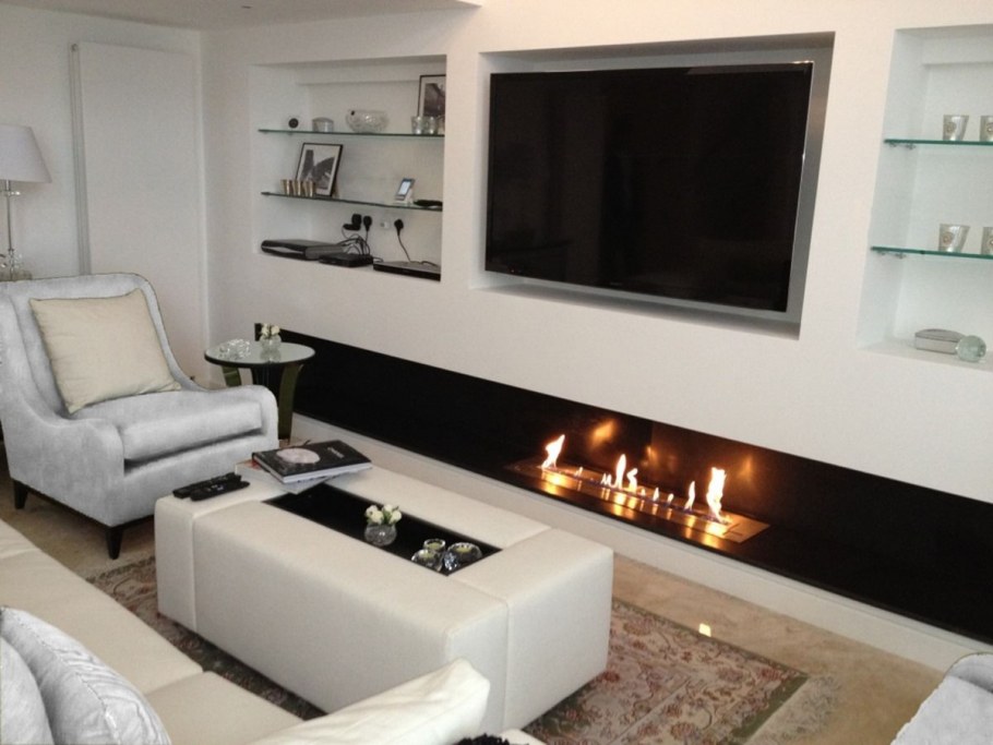 Камин под телевизором