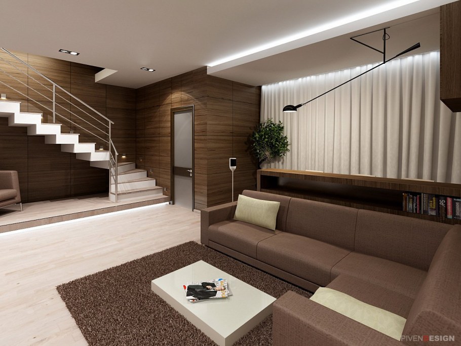 Отделка стен в холле