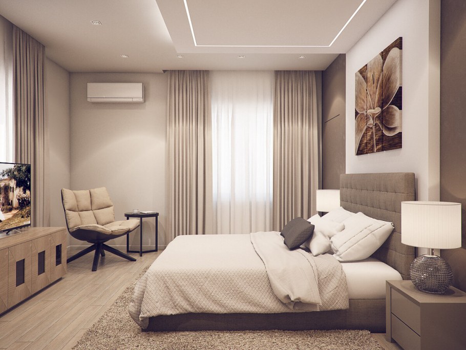 Спальня в стиле минимимализма