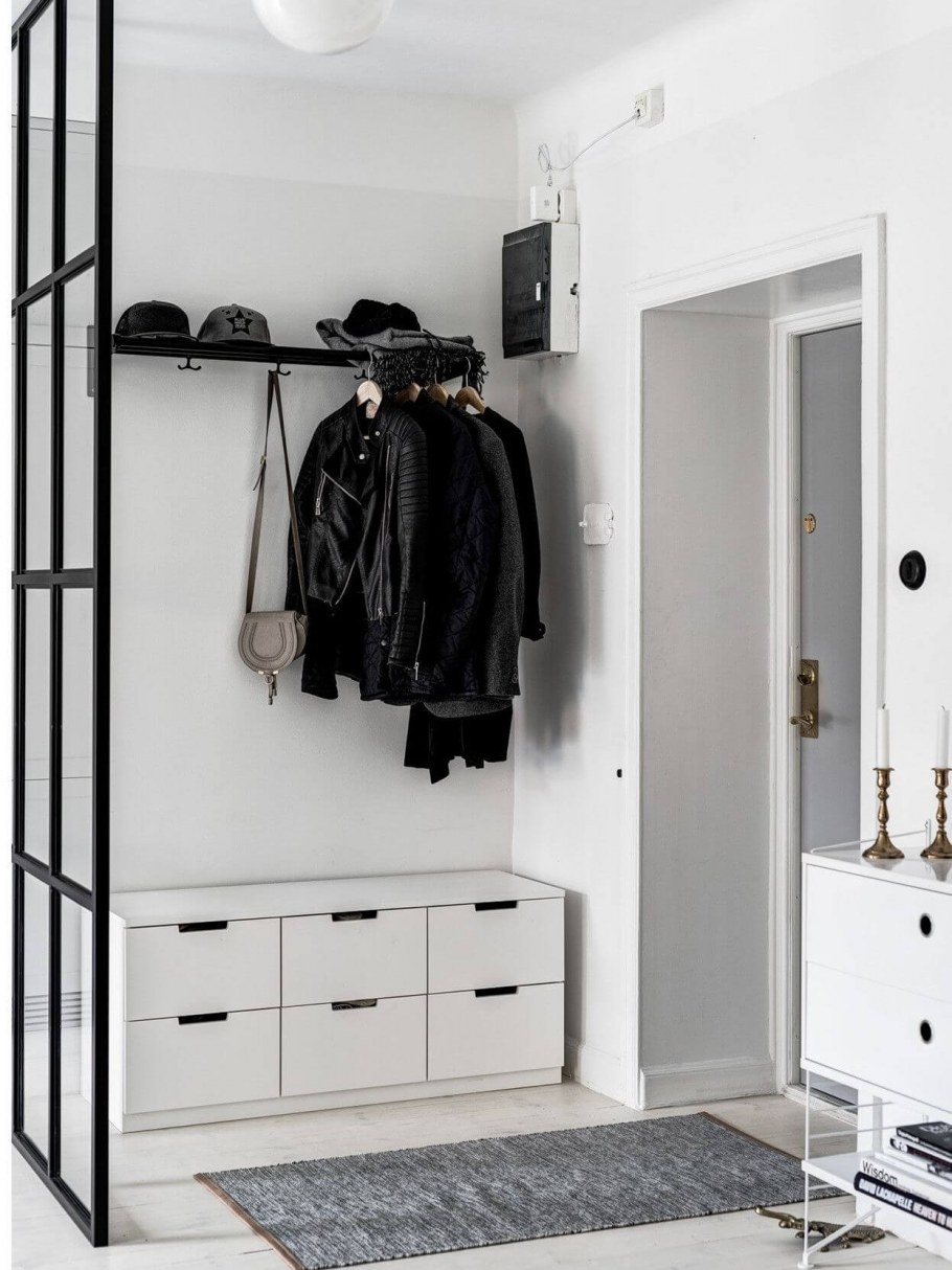 Прихожая икеа серая