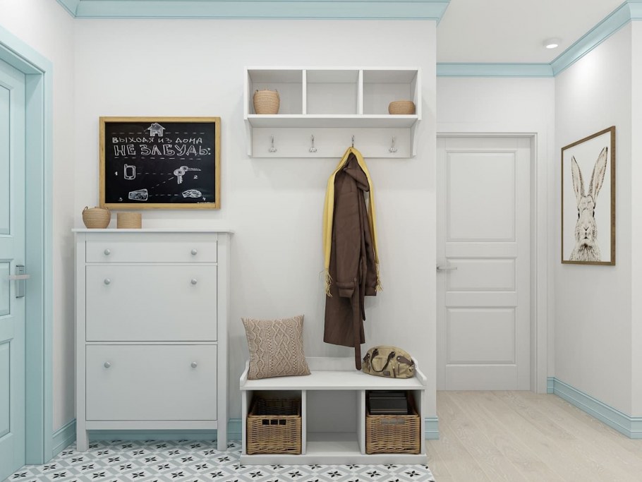 Прихожая в скандинавском стиле икеа