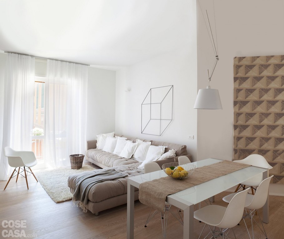 Песочный цвет стен в гостиной