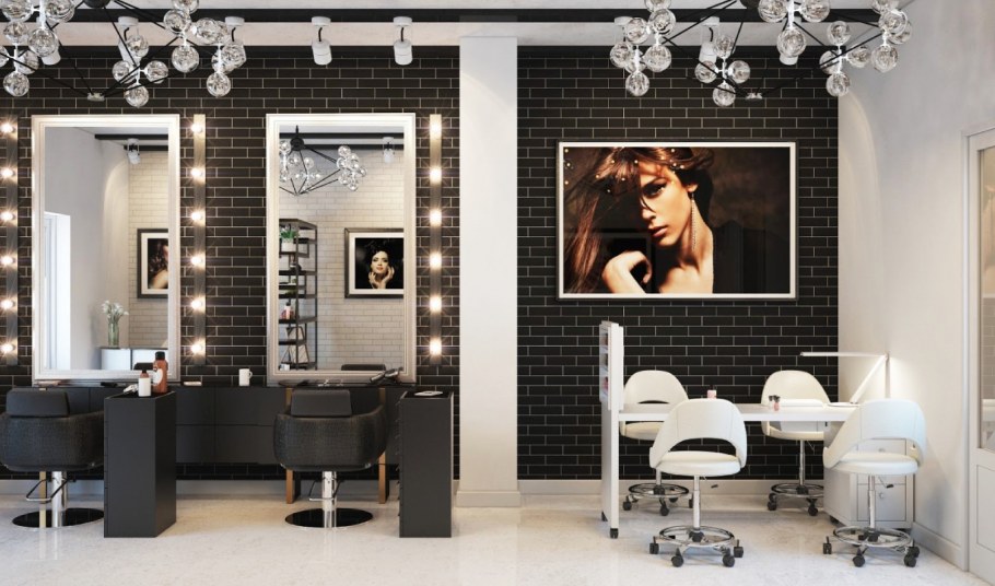 Интерьер маленькой парикмахерской