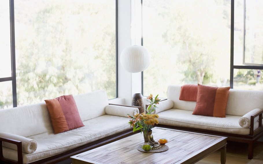 Гостиная с камином