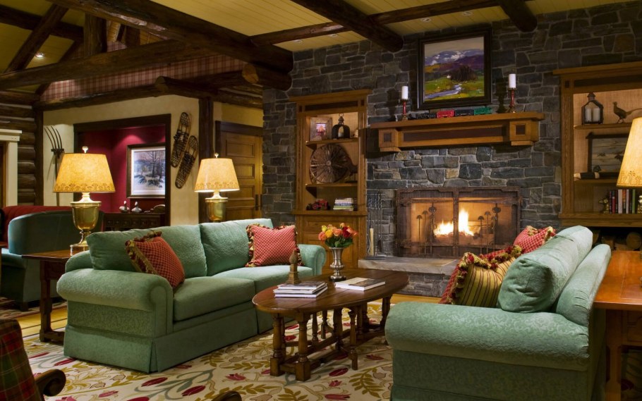 Камин в интерьере