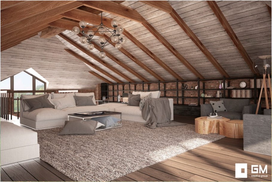 Мансарды в частном доме отделка