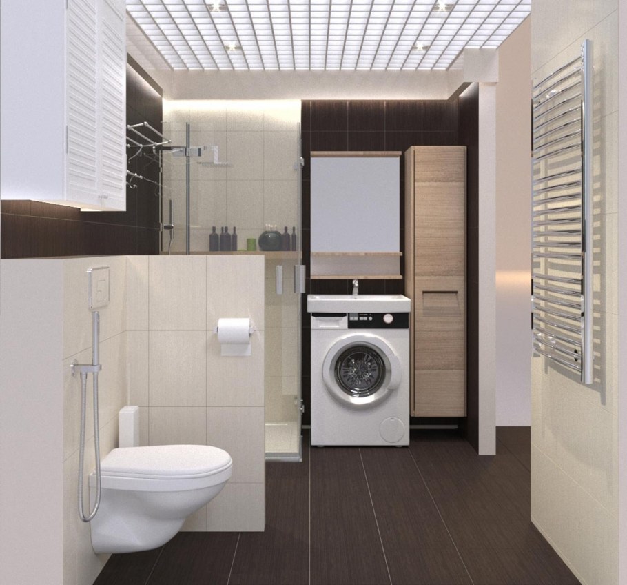 Стиральная машина в туалете