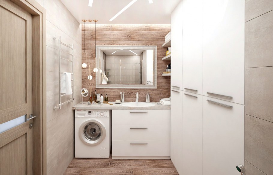 Тумба с раковиной под стиральную машину