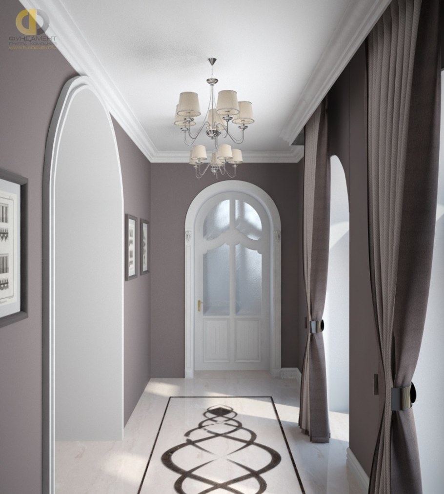 Белый кирпич в прихожей