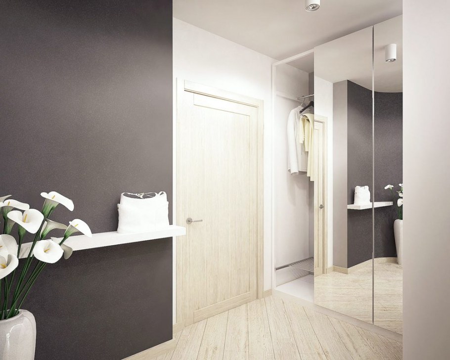 Прихожая в серых тонах