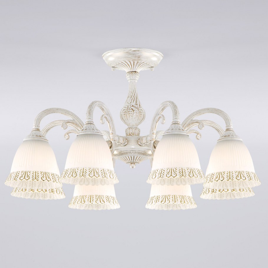 Люстра потолочная 60107/5 белый с золотом Campina Eurosvet