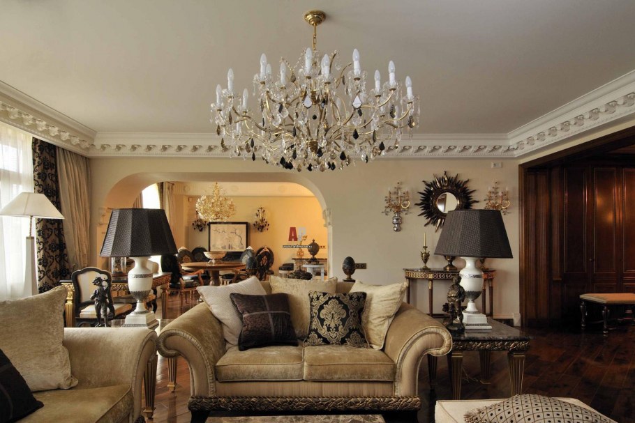 Классические люстры в интерьере