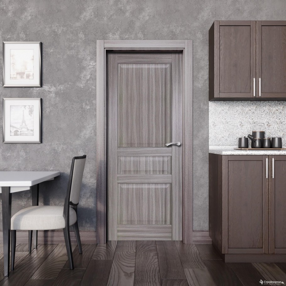 Серые двери межкомнатные в интерьере