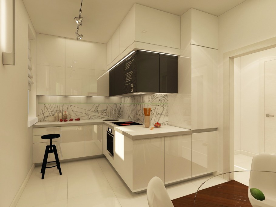 Угловая колонна на кухне