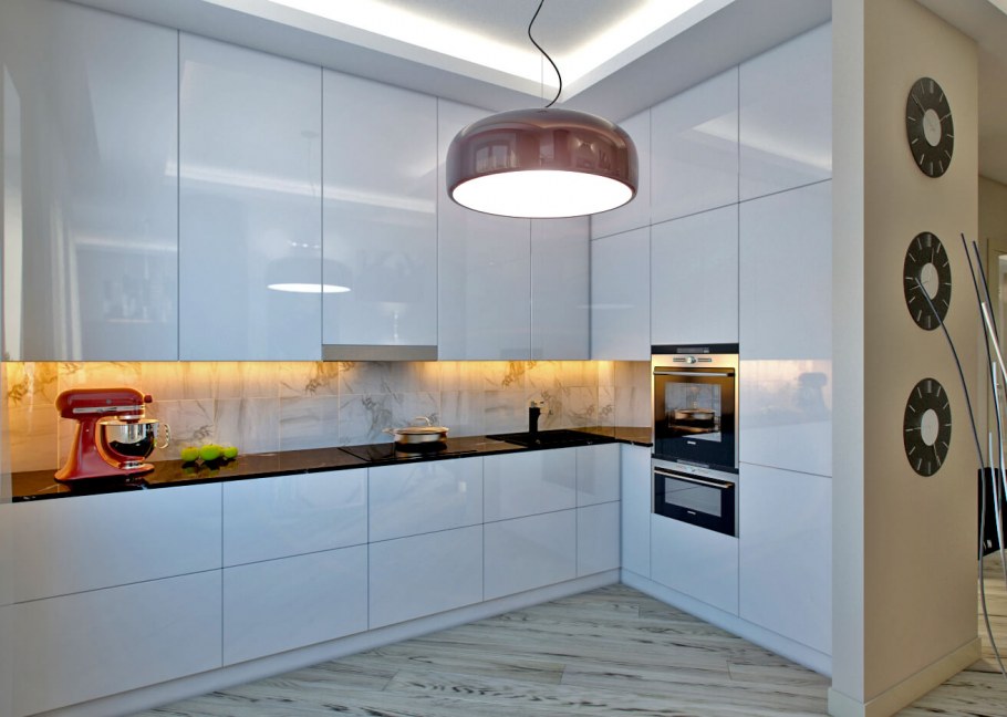 Угловая колонна на кухне