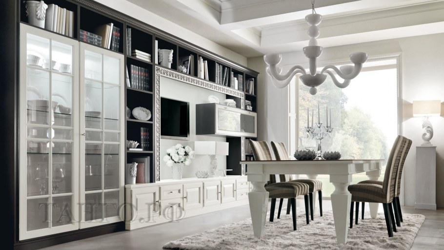 Гостиная с белой мебелью Неоклассика