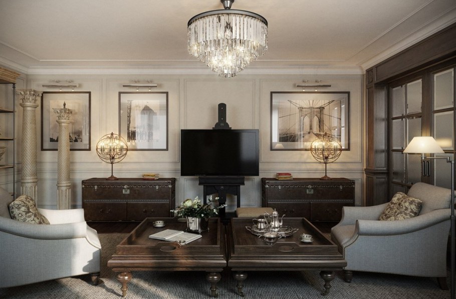 Арт деко интерьер гостиная