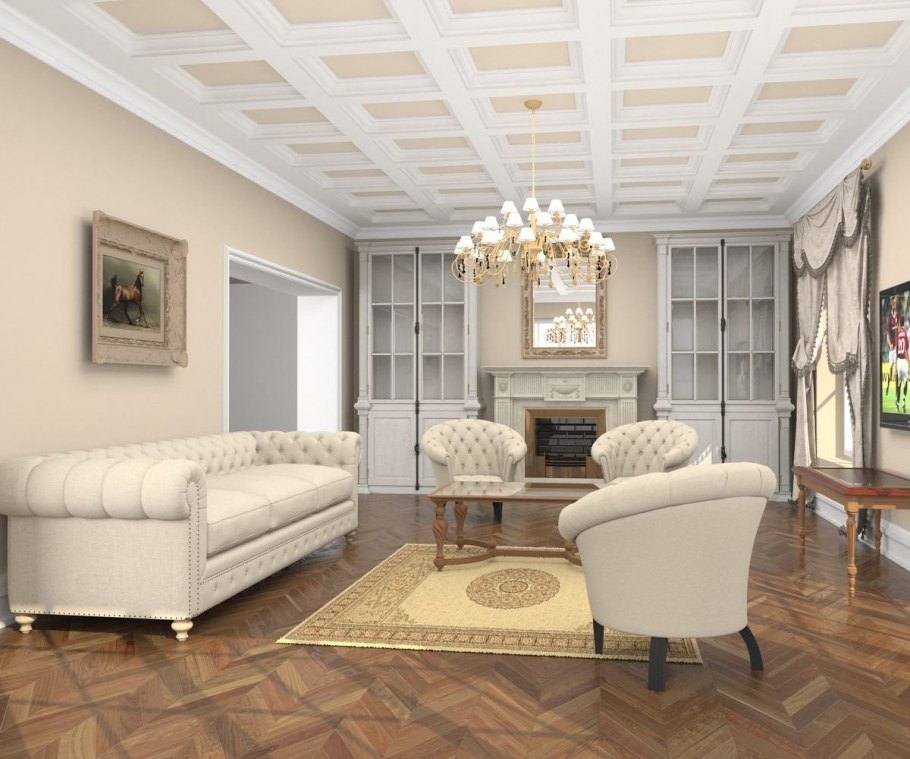 Гостиная Неоклассика с буазери