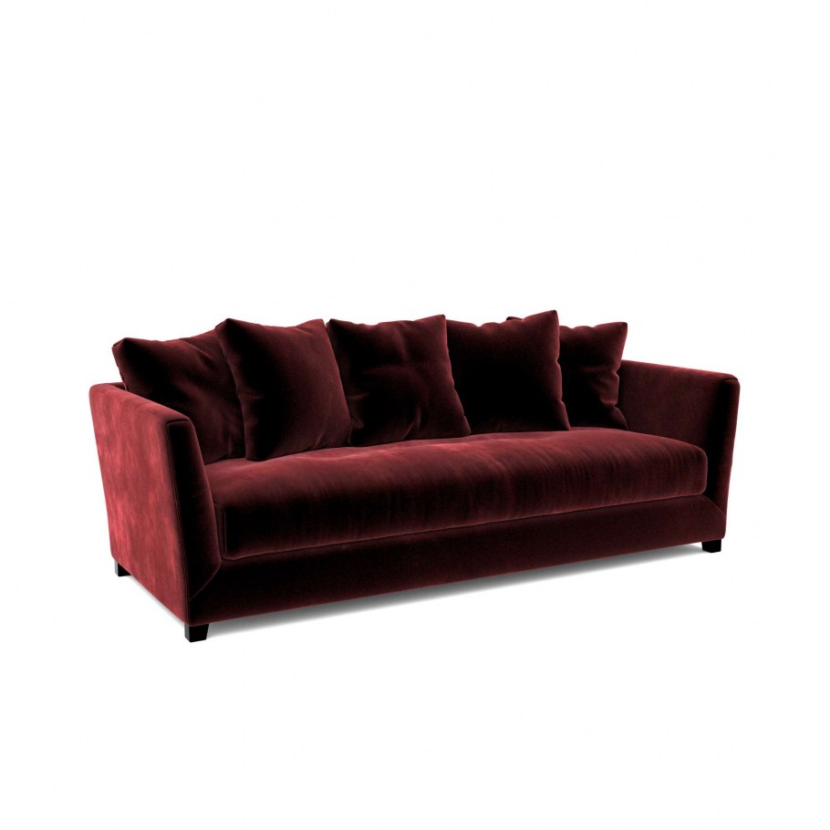Диван Сохо бордовый