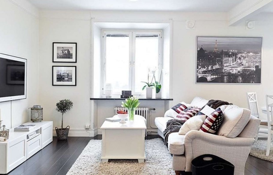 Небольшая гостиная в скандинавском стиле