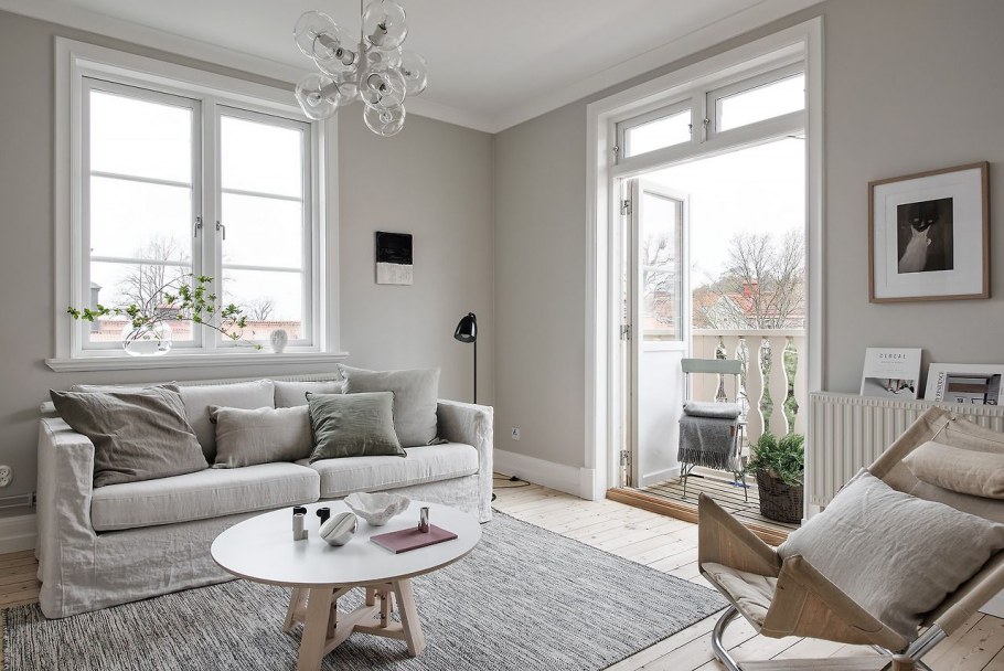 Освещение в скандинавском стиле гостиная