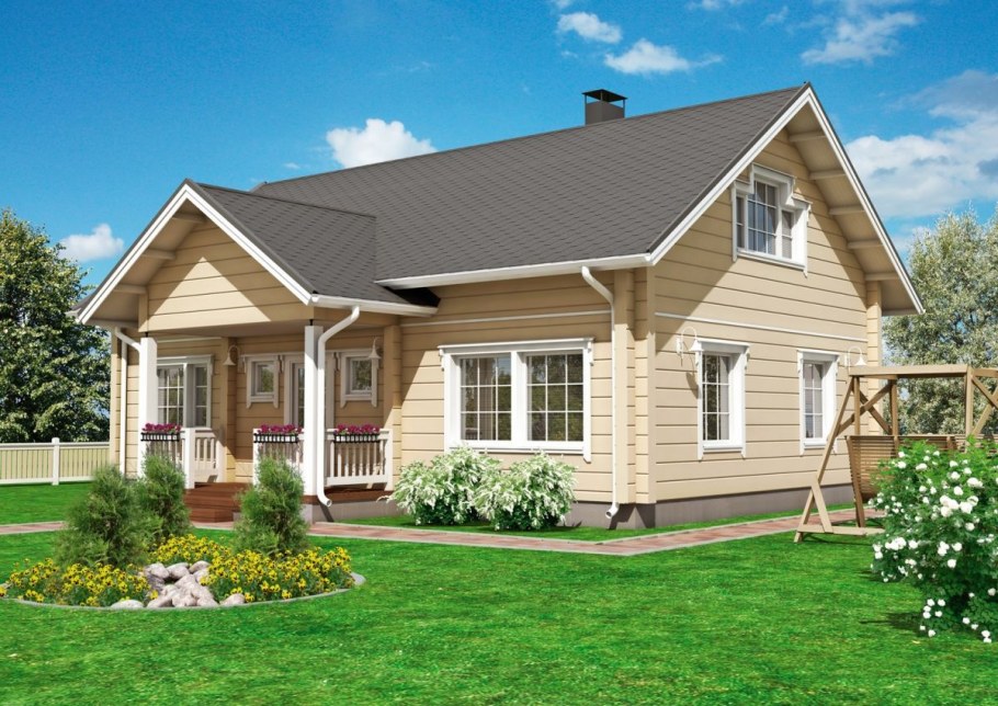 Дачный дом из бруса 6х6 Сканди