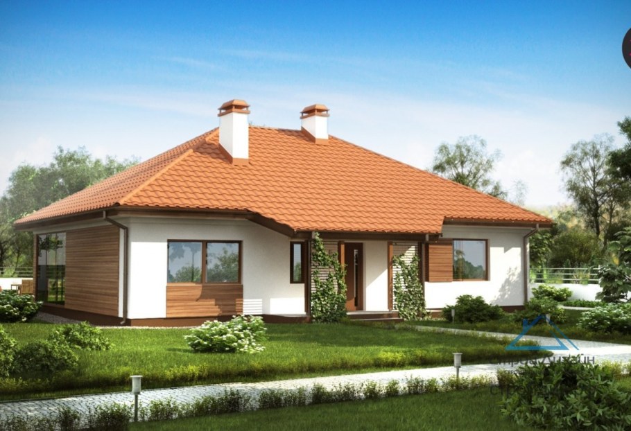 Дом с террасой сбоку