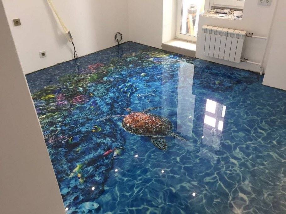 Наливной пол на кухне