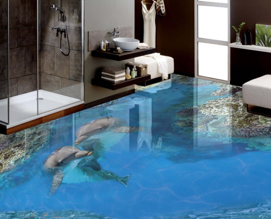 3д полы в гостиной