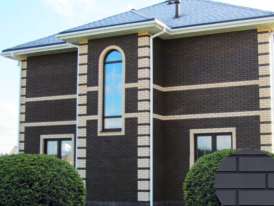 Дома из разноцветного кирпича