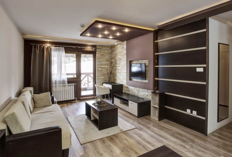 Декор стены с телевизором