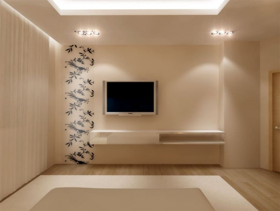 Отделка гостиной декоративным камнем