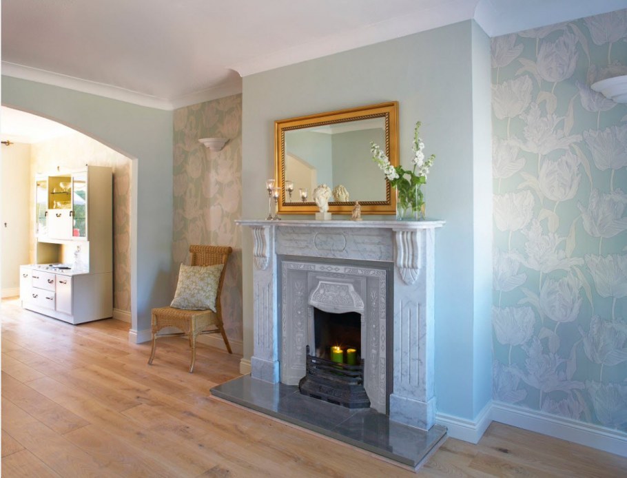 Полки из гипсокартона в спальне